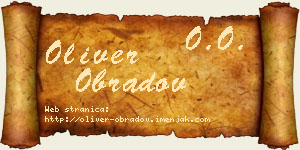 Oliver Obradov vizit kartica
